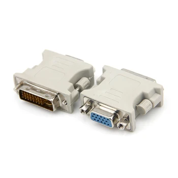 

100pcs DVI 24+5 male to VGA female 15PIN Gender Changer Convertor Adapter