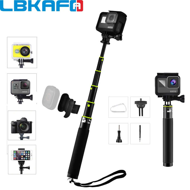 

LBKAFA Mini Selfie Stick Foldable Tripod Monopod + Remoter Holder For IOS iPhone X 8 7 Plus Gopro Hero 6 5 4 3+ SJCAM Camera