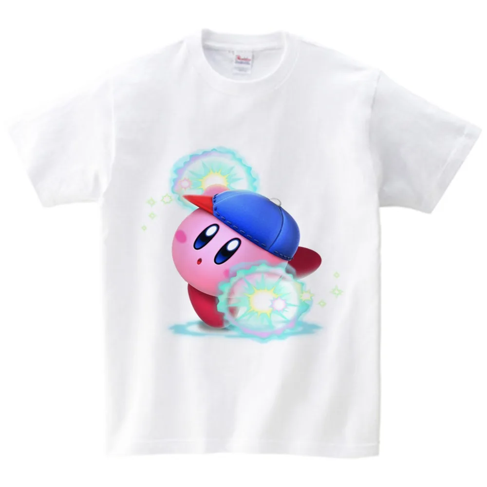 Коллекция года, Детская футболка с надписью «Kirby Group All Members Game» футболка с круглым вырезом и короткими рукавами, новейшая футболка для подростков,, топы