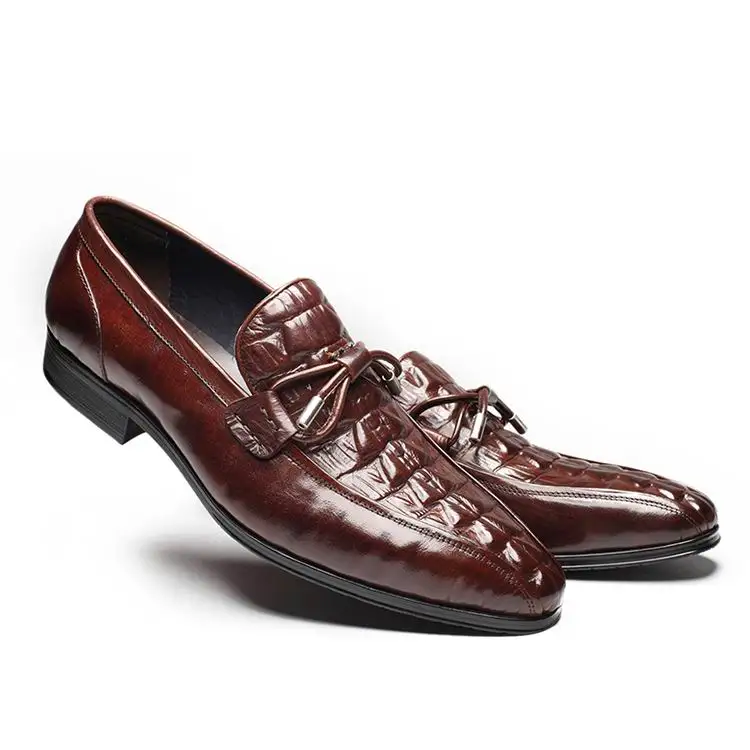 Lazer Sapatos Designer Errfc Pé Sapatas Tendências Preto Dedo Padrão vermelho Preto Vinho Homens De Escritório Dos Do Moda Quadrado Homem Barco Crocodilo Vestido qTqPdCwrE