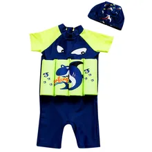 Детские купальники для мальчиков и девочек Полиамид одна деталь купальник ванный комплект бикини пляж Регулируемый Мультяшные купальники кепки K327