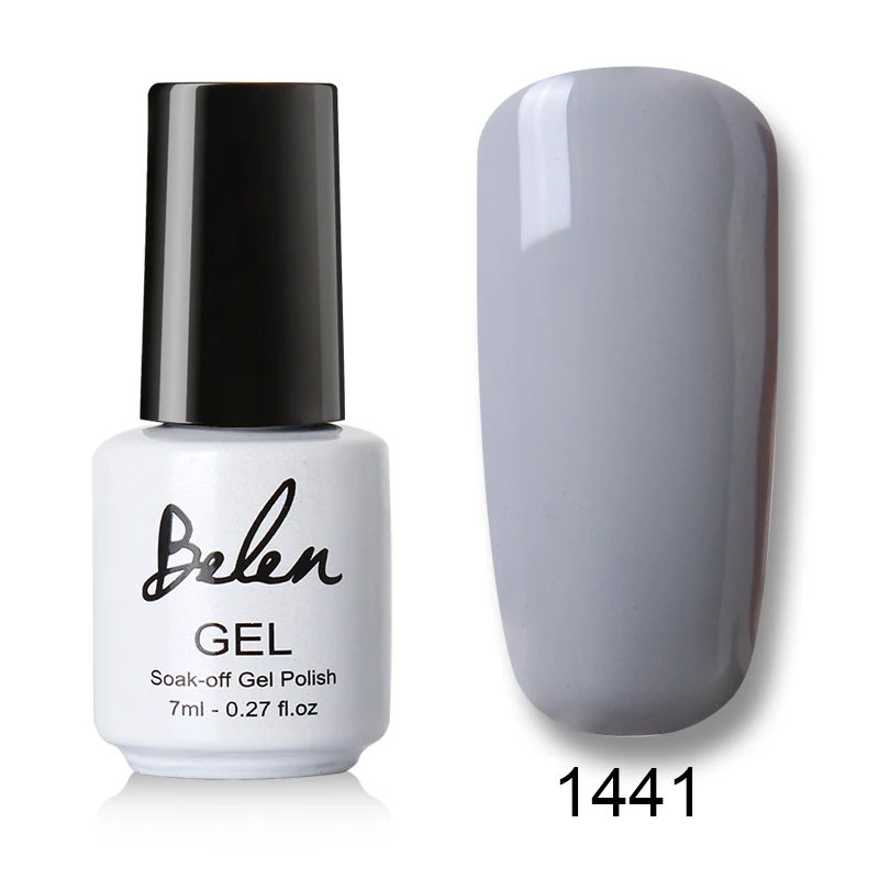Belen 7 мл чистый цвет УФ-гель для ногтей полуперманентный лак штамповка Эмаль живопись гель лак геллак гель лак - Цвет: 1441