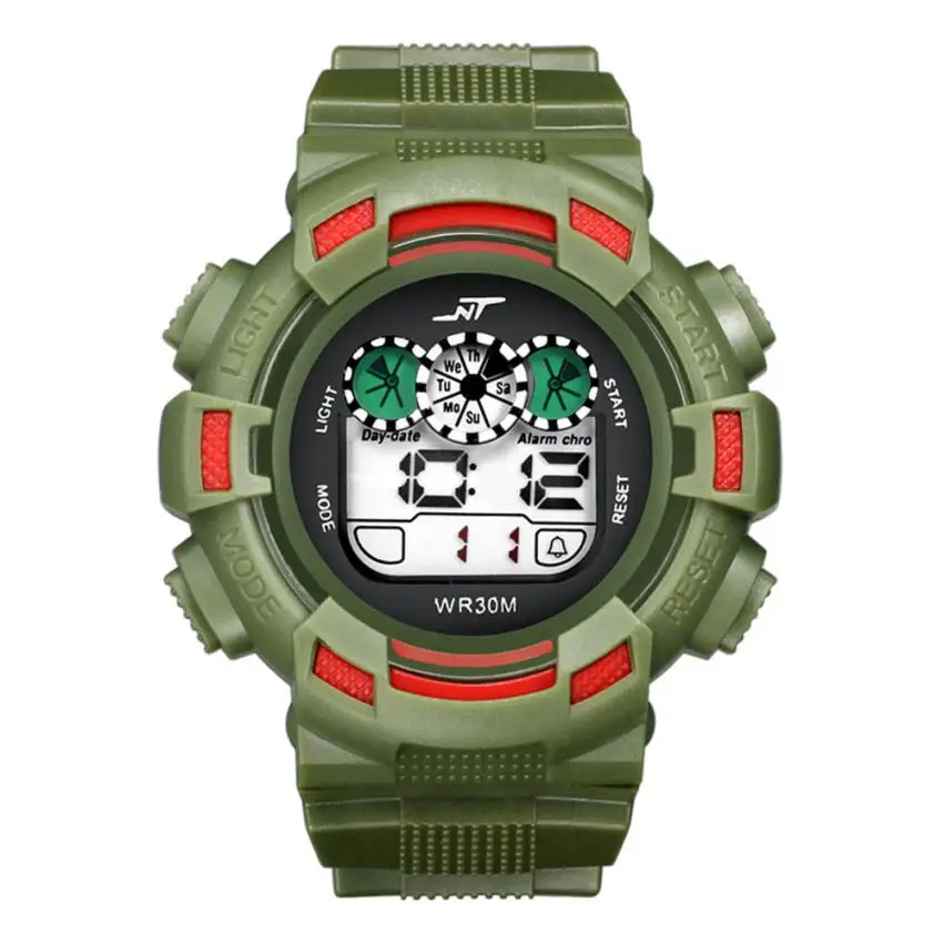 

HONHX Smart watch women Mens LED Digital Date Alarm Rubber Sports Army Watch digital Wristwatch clock