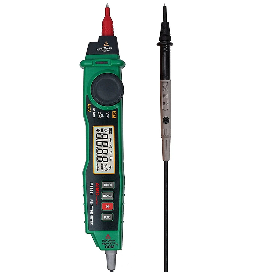 

Hot Digital Multimeter with probe ACV/DCV Electric Handheld Tester Multi tester portable multimetro MS8211 PEAKMETER