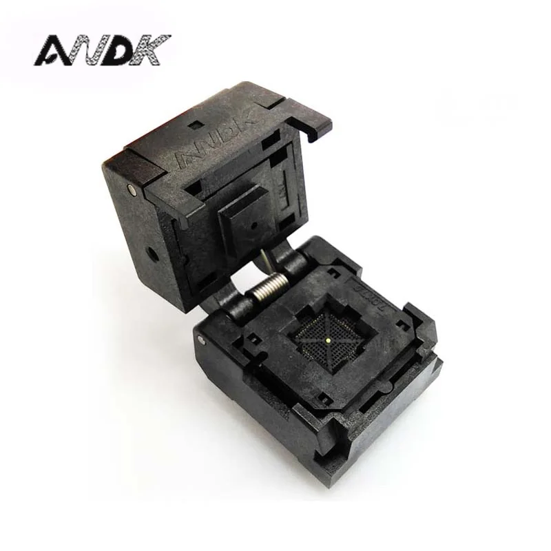 

QFN52 Burn in Socket QFN52 MLF52 IC Test Socket Pitch 0.4mm Clamshell Chip Size 7*7 Flash Adapter Programming Socket