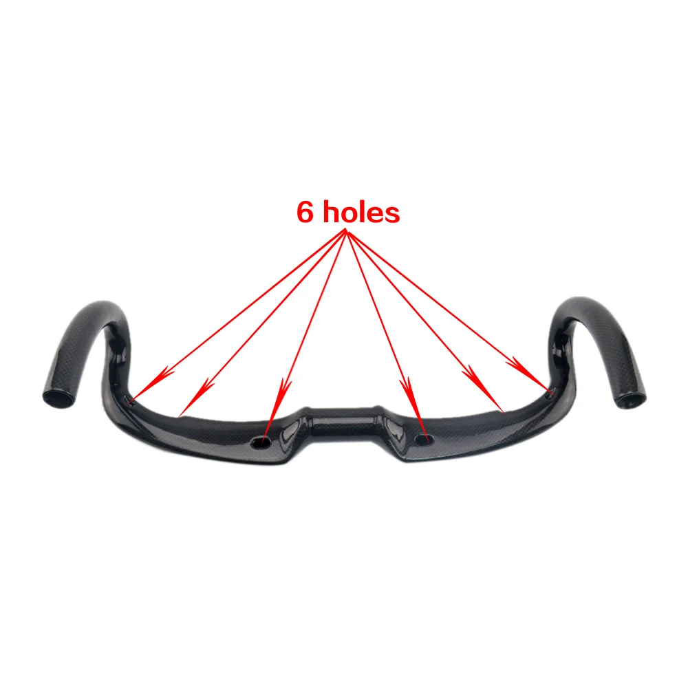 RXL SL Bicycle Carbon Handlebar 31.1-32.5mm Ultralight Bent Bar Carbon Fiber Handlebars Road Bike 3KUD MattGloss Black Carbon Handlebar  (5)