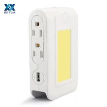 Многофункциональная лампа светодиодный смарт индукция ночник USB 3.1A телефон быстрой зарядки 4 розетки переменного тока 110 V-220 V с держателем Функция