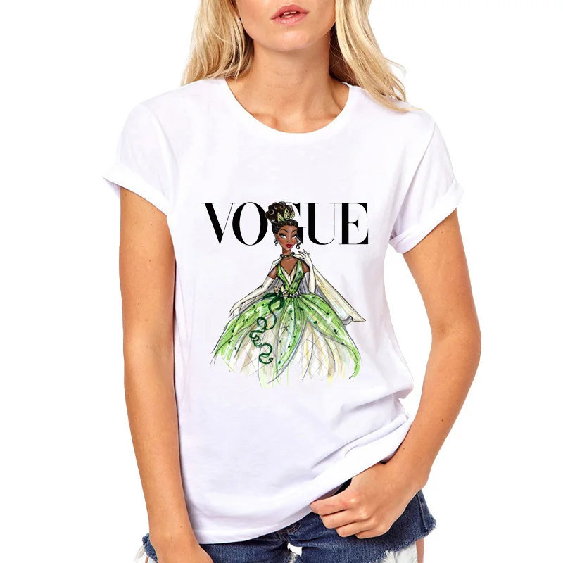 Vogue Футболка женская camiseta mujer панк принцесса эстетический Топ Женская