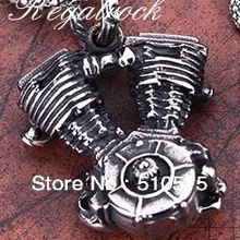 Regalrock Twin V6 двигателя Мотоцикл Байкер кулон Цепочки и ожерелья