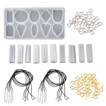 

ANGELADY 1 Set DIY Crafts Epoxy Mould Pendant Chain Jewelry Making Model DIY Mold Parts Set Decor