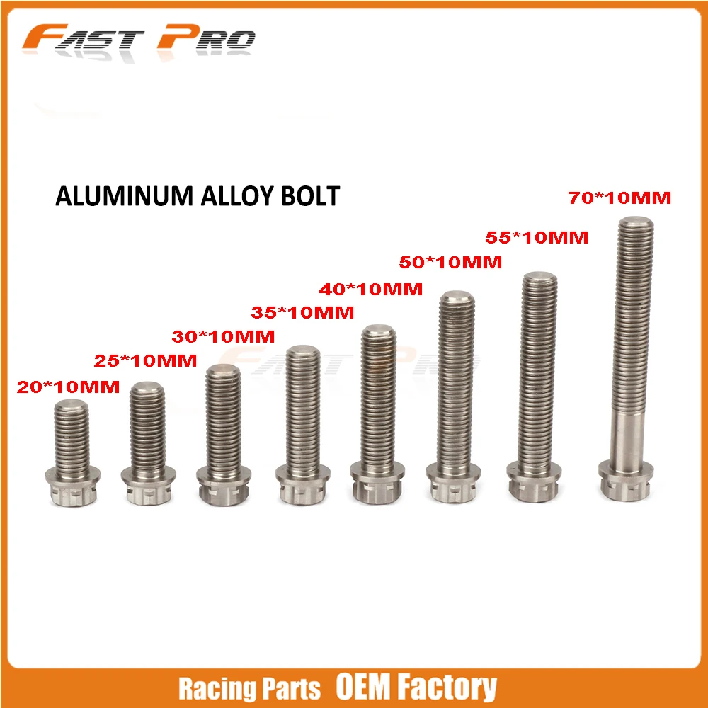 Мотоцикл пара Алюминий M10 винты из сплава Болты 20 мм 25 мм 30 мм 35 мм 40 мм 50 мм/55 мм/70 мм