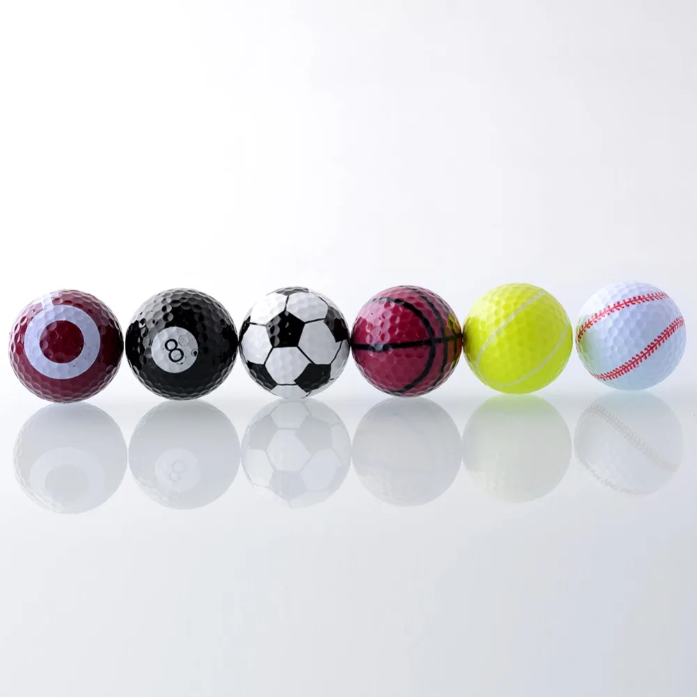 Спортивные мячи для гольфа двойной мяч для гольфа лучший подарок для друга Новинка Ассорти креативный Чемпион спортивные мячи для гольфа цветной мяч для гольфа