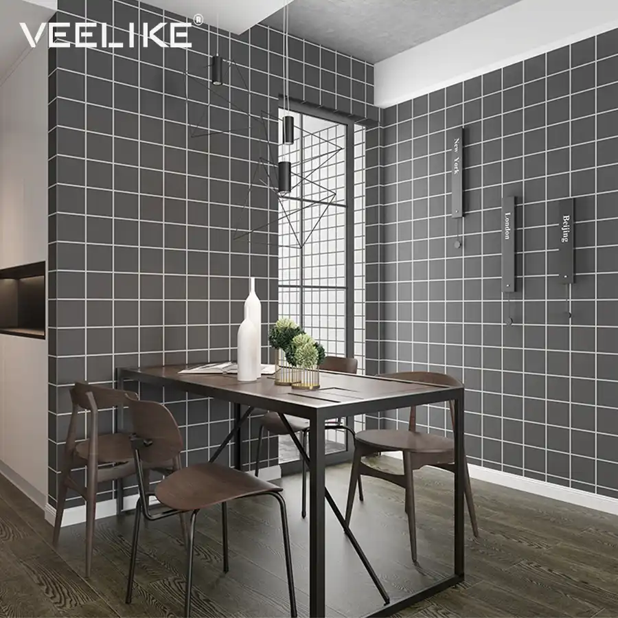 Bathroom Vinyl Wallcoverings Pvc Mosaic Wallpaper For Kitchen