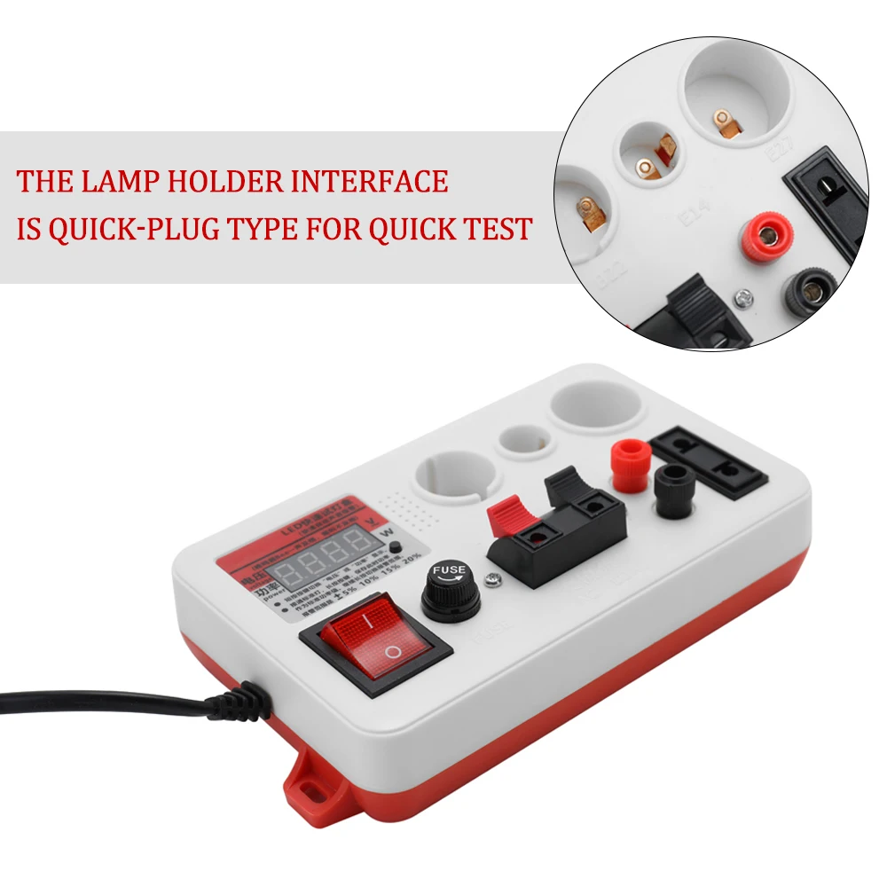 

Mini Handy LED Test Box Tester For Lamp Bulb Battery Tester Handy Device LED Tester EU/US Plug 90-265V