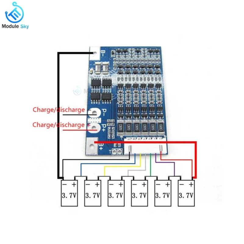 BMS 6S 8A 18650 Защитная плата для литиевой батареи балансировщик батареи Recargable 25,2 V эквалайзер плата блок питания