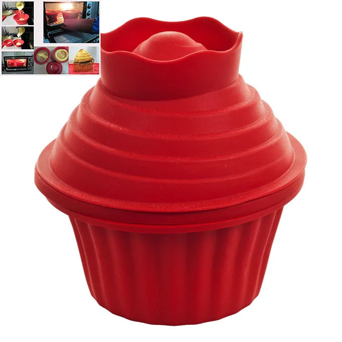 premier draai tekort Silicone Giant Cupcake Moulds,dia 19cm 3 Pcs Big Top Cake Mould Heat  Resistant Baking Tools Silicone Bakeware Turn - Cake Tools - AliExpress