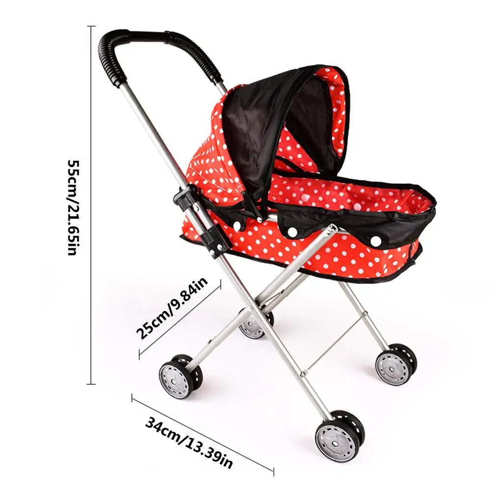 Baby Stroller Infant Carriage Trolley Nursery Toy For Simulation Doll Accessory Girls Gift For Girls Play House Toys