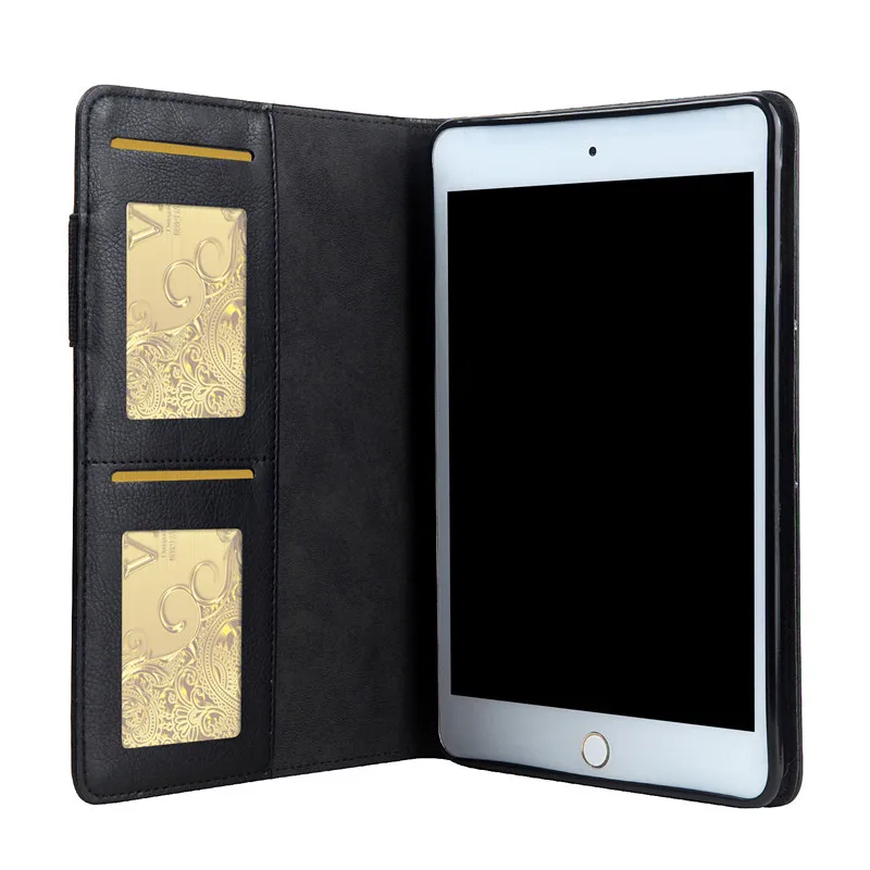 Для iPad Air 2/1 Чехол-книжка Премиум PU кожаный флип-держатель для карт Стенд Смарт авто Пробуждение/сна чехол для iPad 5 iPad 6 Capa Para+ Pen