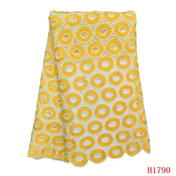 

Hot Selling Yellow African Guipure Cord Lace Fabric With Stones Nigerian Lace Fabric For Women French Mesh Lace FabricHX1790-1