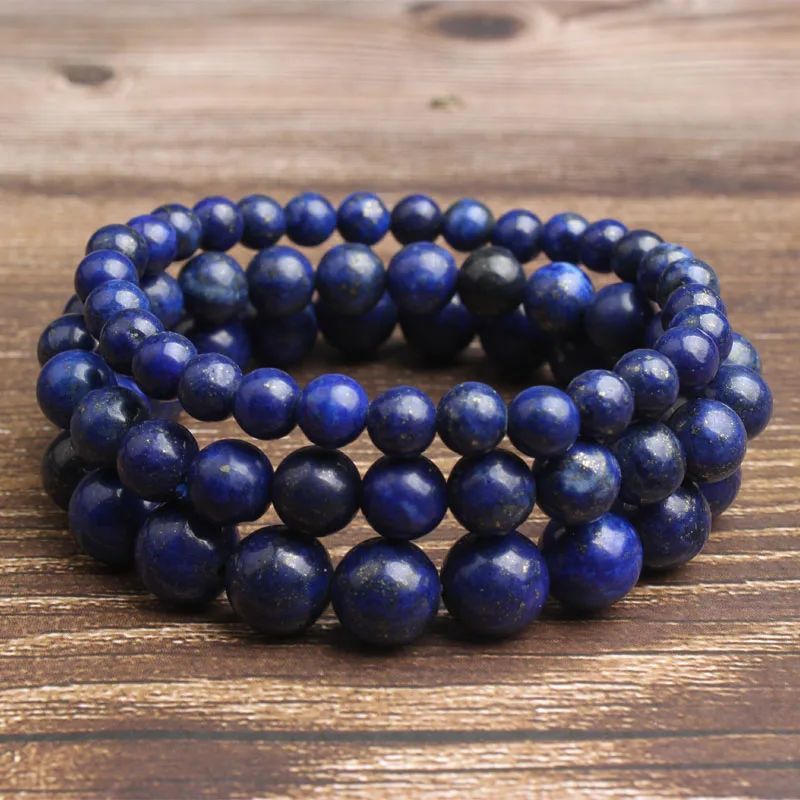 

Ling Xiang 4/6/8/10/12mm Fashion natural Jewelry Common lapis lazuli beads bracelet men and women Accessories and amulets