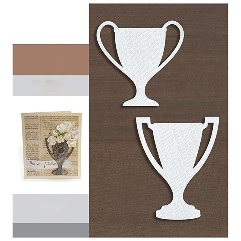 

Cup Element Metal Cutting Dies for Scrapbooking Card Making DIY Album Embossing New Craft Cuts Dies Two Kind of Trophies