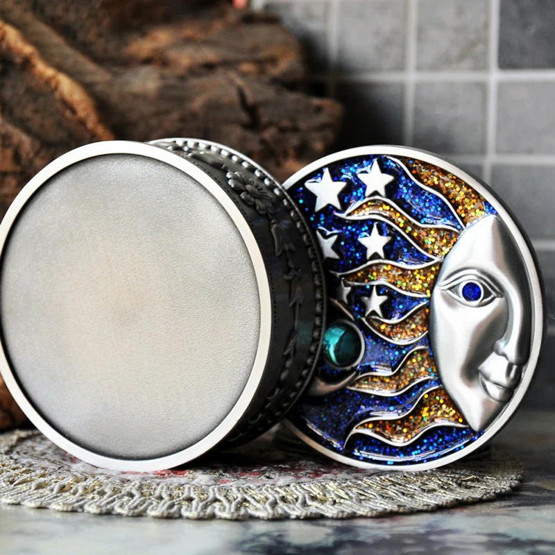 Sun&Moon Retro Jewelry Box European Korean Ring Boxes Princess Earrings Bracelets Necklaces Gift Organizer Storage Box