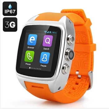 Водонепроницаемый Android Smart Watch телефон 1.5" 240*240 экран Dual Core 512+ 4 ГБ Smart Watch GPS 3G