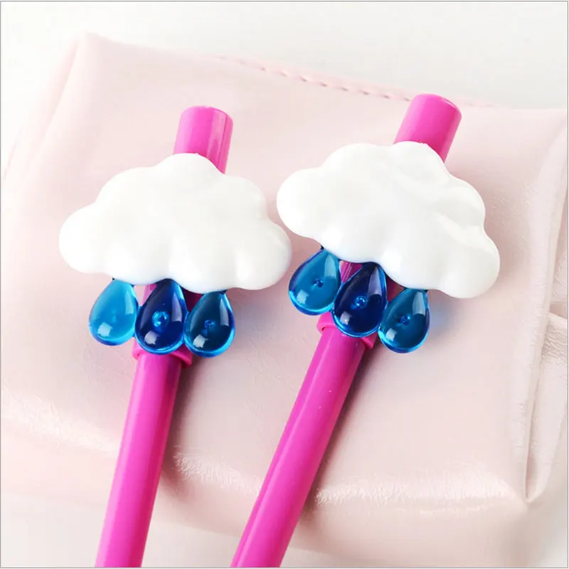 

4pcs/lot Cartoon expression clouds cute gel pen black pen refill pen ultra-pen creative pen necessary to open the creative gift