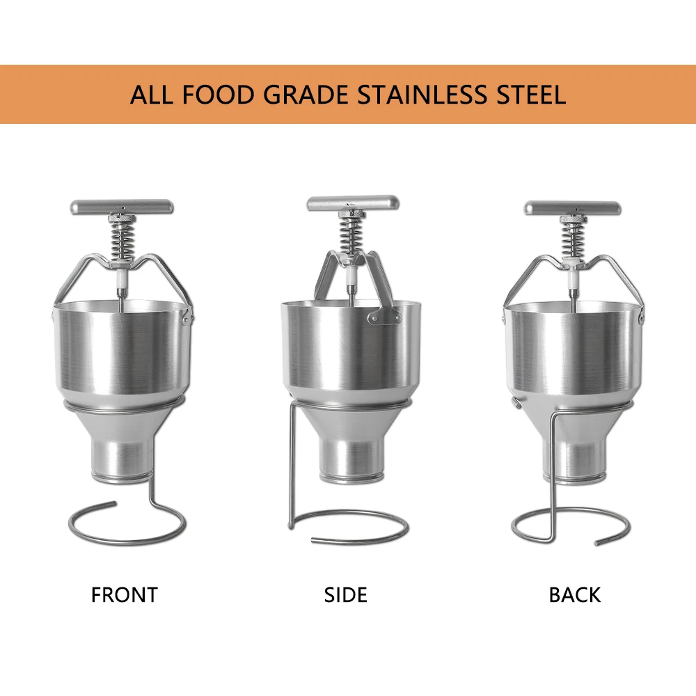 Manual Donut Maker Stainless Steel 2.5L Cake Doughnut Batter Dispenser Donut Tool Adjustable Thickness Baking Dessert Tools