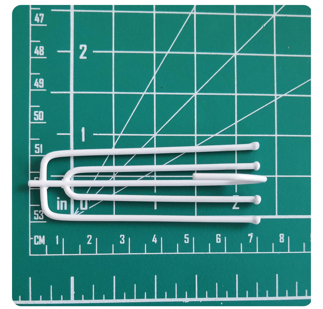 Крючок для штор, аксессуары, 30 шт./лот, белая краска, антикоррозийный металл, 4 зубца, крючок, один крючок, Пластиковый телескопический крючок