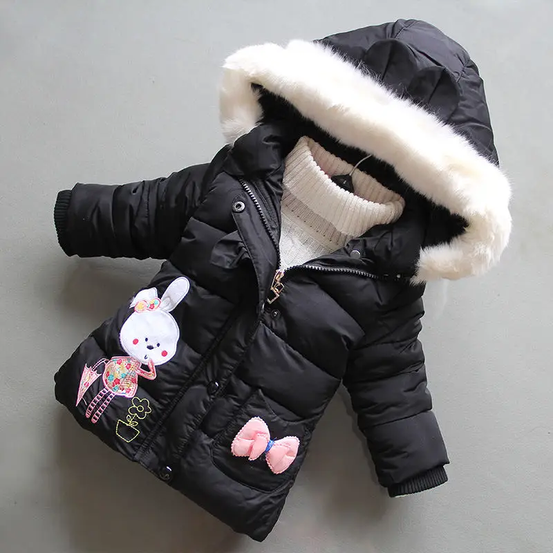 

BibiCola baby girls winter outerwear newborn baby cotton thick down parkas for bebe girls toddler warm hoodies infant clothing