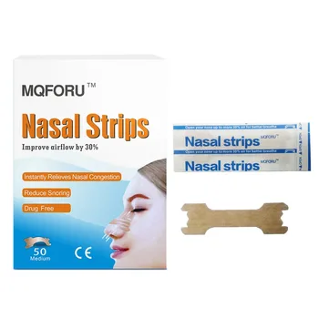 

50pcs/box Nasal Strips Anti Snoring Better Breathe for Adults Open the Nasal Valves Improve Sleeping Reduce Snoring Aid Device