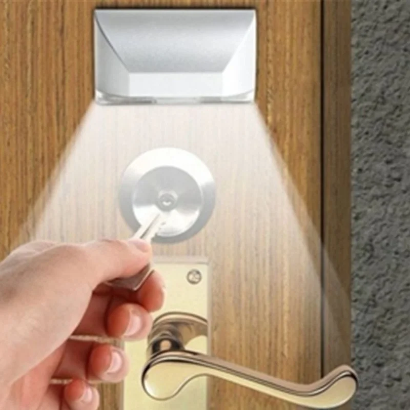 PIR Infrared IR Wireless Auto Sensor Motion Detector Keyhole 4 LED Light lamp Battery cabinet closet light blubs PIR Infrared IR Wireless Auto Sensor Motion Detector Keyhole 4 LED Light lamp Battery cabinet closet light blubs