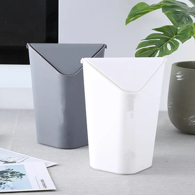 

Mini Trash Can Creative Rolling Cover Desktop Dustbin Kitchen Living Room Sundries Storage Box Office Waste Bin Home Organizer