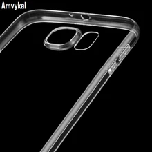 Amvykal для Samsung Galaxy S8 S7 S6 Edge Plus S5 S4 Note 5/Note 4 чехол Ультратонкий 0,6 мм мягкий силиконовый прозрачный чехол из ТПУ 100 шт./лот