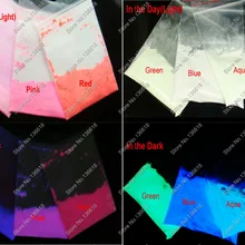 60 грамм(= 6 цветов) x светящийся смешанный цвет светится в темноте фотостюминесцентный флуоресцентный фосфорный порошок