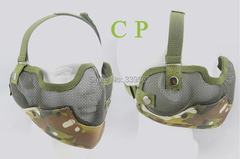 1 шт. профессия CS маски тактический Airsoft пейнтбол металлическая сетка сетка защитную маску взрослых череп половина маска