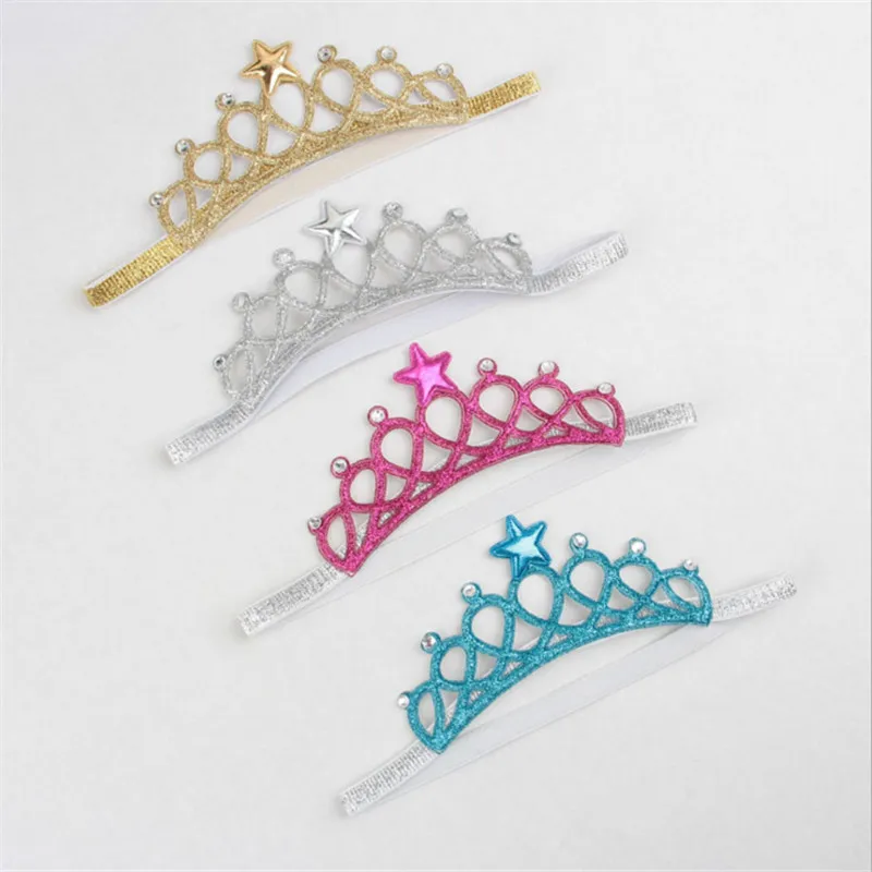 

Fashion Children Headband Polyester Headbands Cute Star Birthday Party Bling Shining Accessory Headwear Girls Hair Accessories