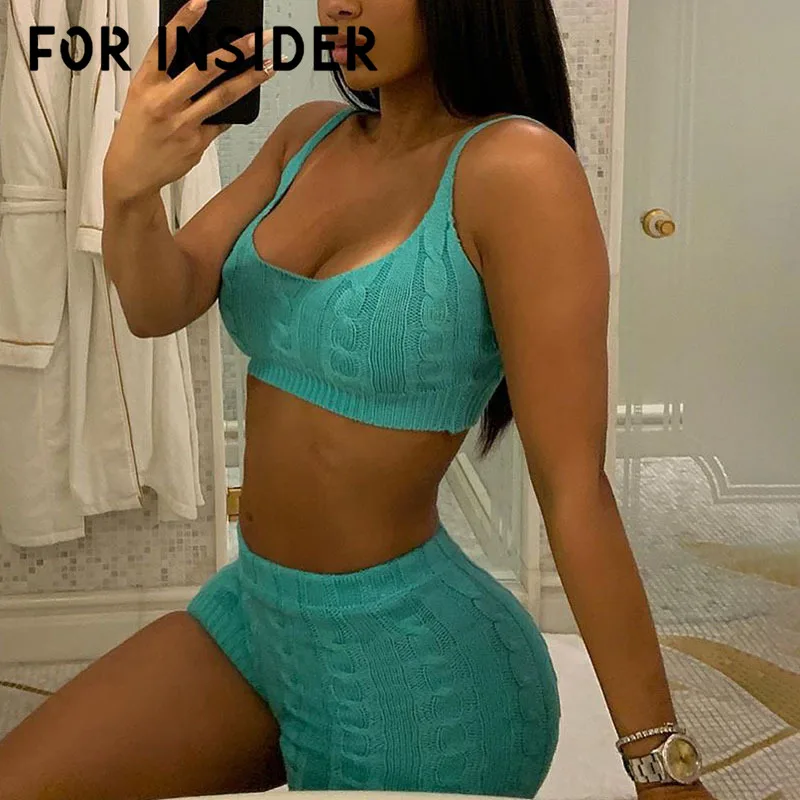 Для Insider зеленый трикотажный комплект из 2 предметов комбинезон для фитнеса