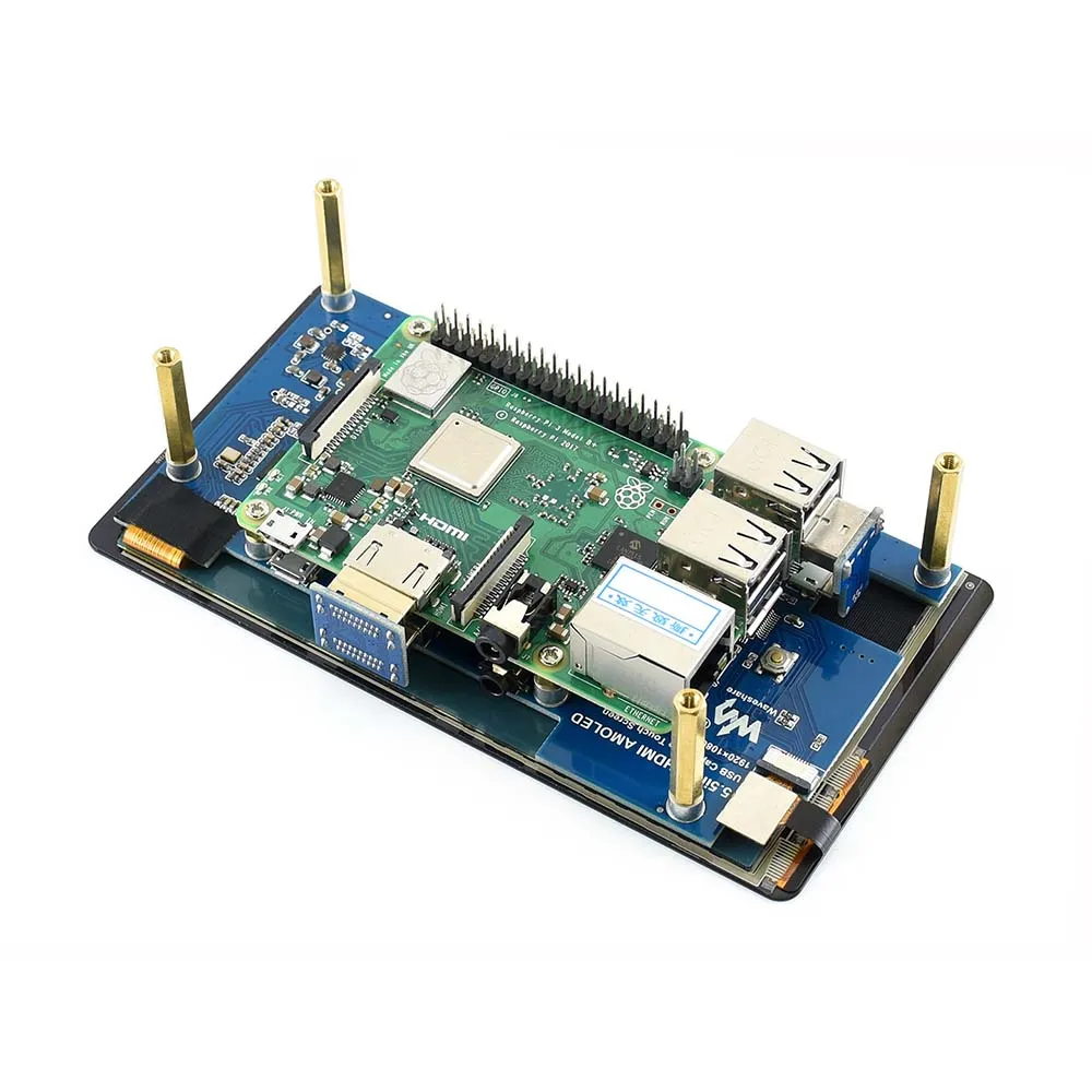 US $111.75 Waveshare 55inch HDMI AMOLED Display 10801920 Capacitive Touch Screen Toughened Glass Cover Raspberry Pi Jetson Nano Window10
