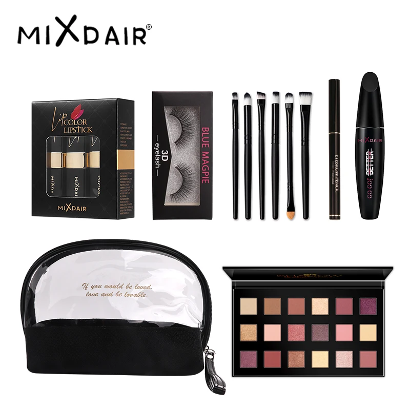 MIXDAIR 8 шт косметический набор подарок с Comestic сумка в том числе из помад 3D накладные