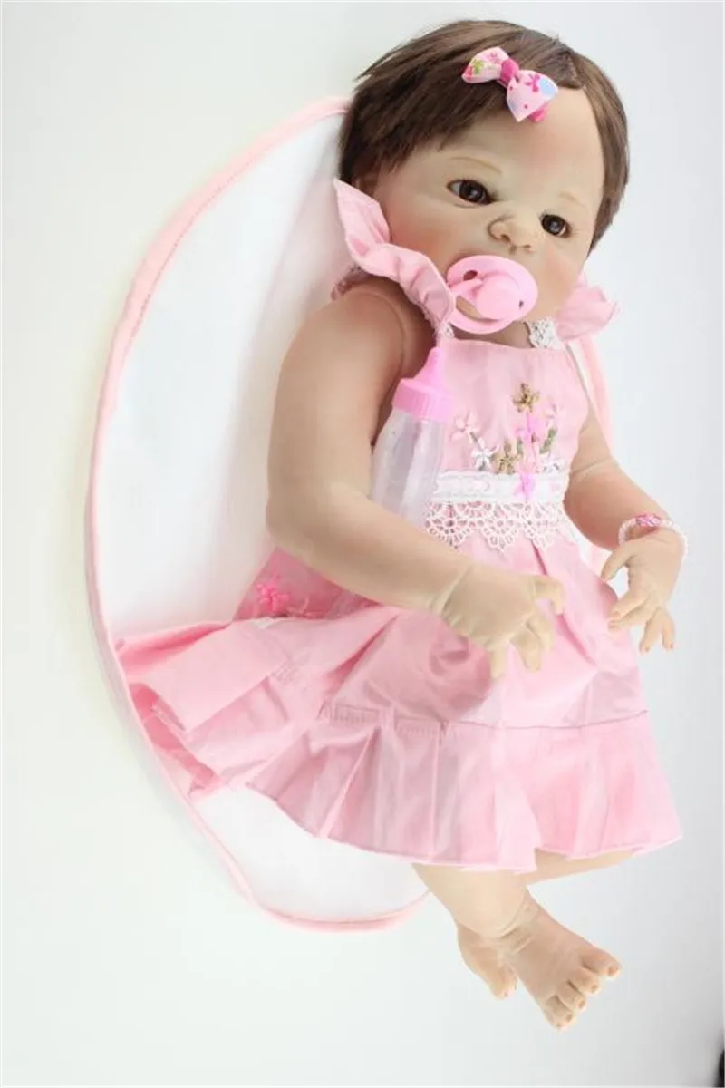 Real Looking Silicone Reborn Baby Doll Girl Doll, Lifelike Baby Reborn Doll Toys for Children Christmas Gift