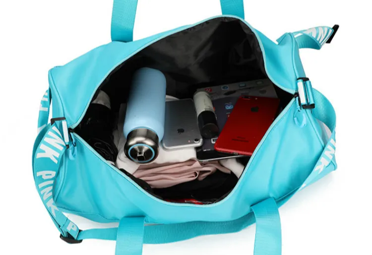 Мужская и женская сумка через плечо для путешествий, переносная Большая вместительная Водонепроницаемая розовая Женская сумка