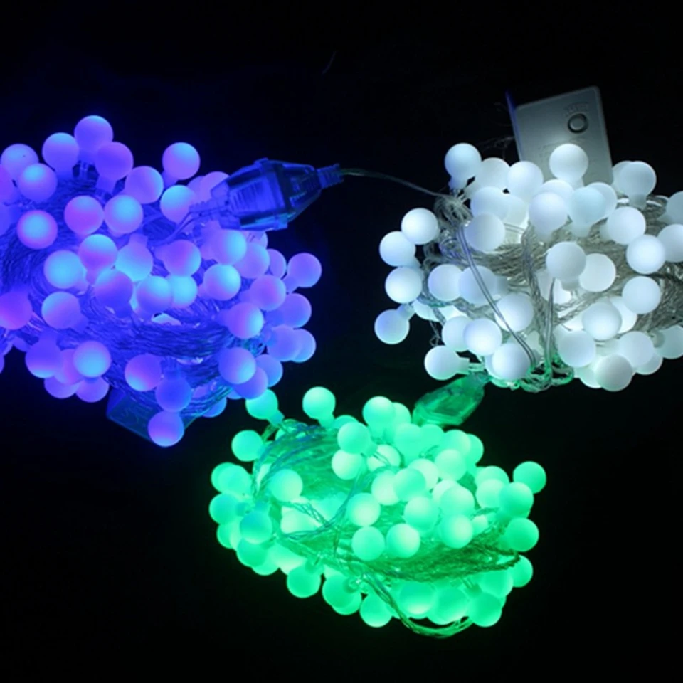 AC220/110V 10M 20M 50M White ball Led Fairy lights Christmas Lights indoor/outdoor Garland Lights for Wedding Holiday decoration AC220/110V 10M 20M 50M White ball Led Fairy lights Christmas Lights indoor/outdoor Garland Lights for Wedding Holiday decoration