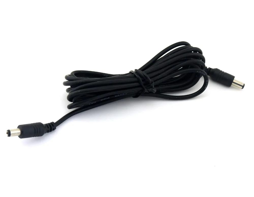 

10pcs CCTV DC Power 5.5mm x 2.1mm Male To Male M/M Connector Extension Cord Cable 3M