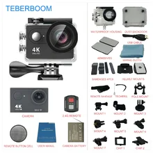 TEBERBOOM H9S Action camera Ultra HD 4k WiFi 1080p 30m waterproof