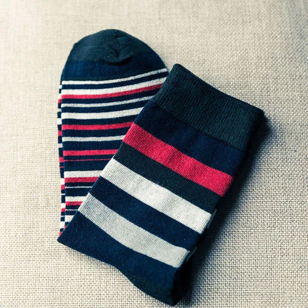 Стильные мужские цветные осенние модные цветные полосатые носки, повседневные хлопковые носки без пятки, EU39-43 EU41-46 размер, мягкие носки# Y2 - Цвет: A