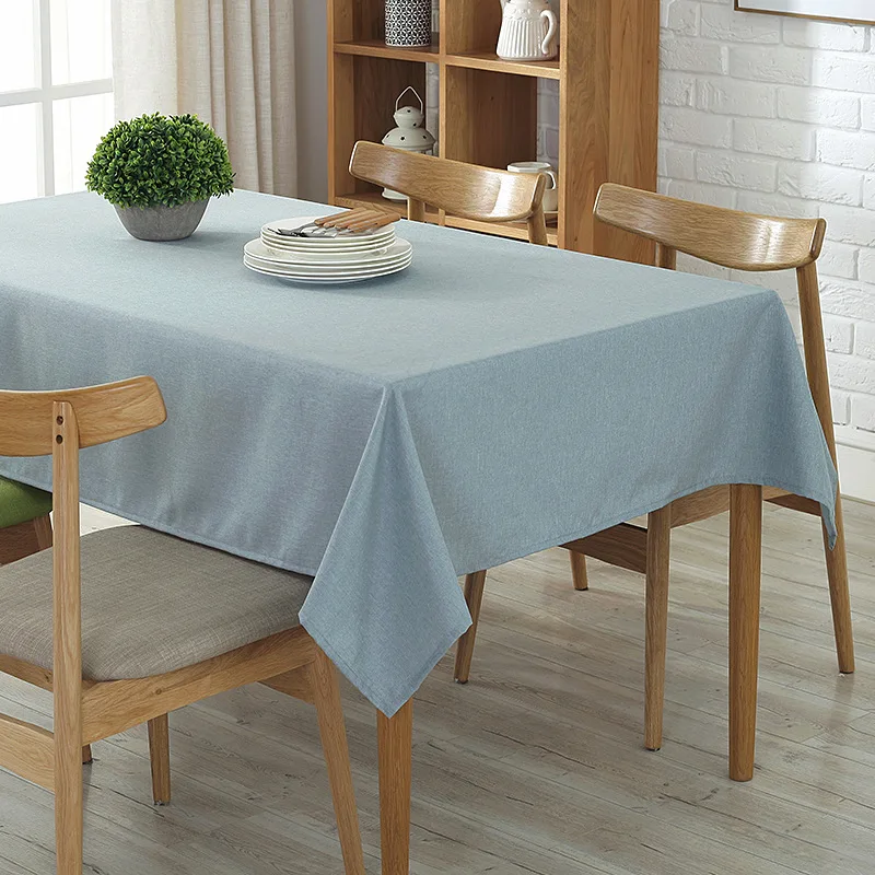 

Modern Simple Waterproof Solid Table Cloth For Hotel Banquet 1pcs Home Decor Table Cover Dust Proof Quality Linen Tablecloth