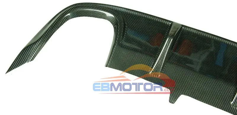 Real carbon fiber R-Line style Rear Bumper Lip Diffuser Spoiler for Volkswagen CC 4Door Dual Side Dual Exhaust Sedan 08-12