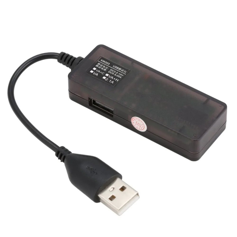 KW203 USB детектор Зарядное Напряжение Ток Панель метр светодиодный двойной дисплей